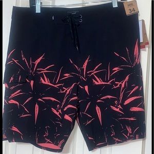 💙BOARDSHORT SWIM SHORTS BLACK SCALLOP (CORAL) TRUNKS BRAND NEW VANS